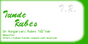 tunde rubes business card